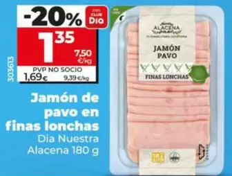 Dia Nuestra Alacena - Jamón De Pavo En Finas Lonchas