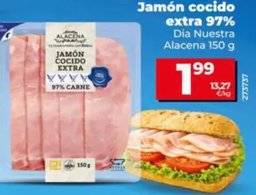 Dia Nuestra Alacena - Jamón Cocido Extra 97%