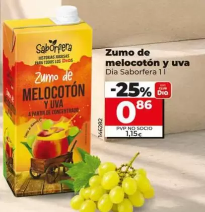 Dia Saborfera - Zumo De Melocoton Y Uva