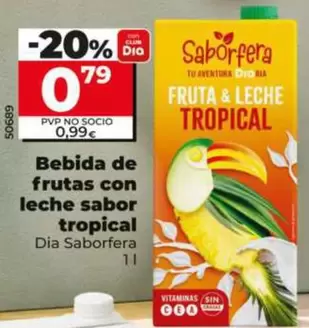 Dia Saborfera - Bebida De Frutas Con Leche Sabor Tropical