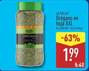 La Villa - Oregano En Hoja Xxl