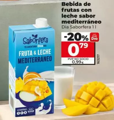 Dia Saborfera - Bebida De Frutas Con Leche Sabor Mediterraneo