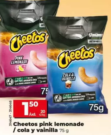 Cheetos - Pink Lemonade/Cola Y Vainilla