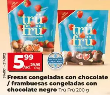 Tru Fru - Fresas Congeladas Con Chocolate/Frambuesas Congeladas Con Chocolate Negro