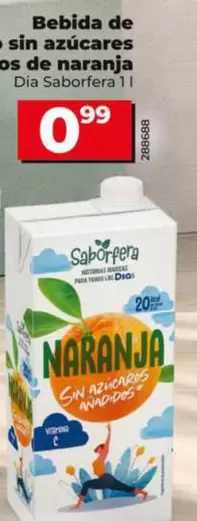 Dia Saborfera - Bebida De Zumo Sin Azucares Anadidos De Naranja