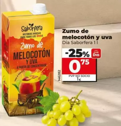 Dia Saborfera - Zumo De Melocoton Y Uva
