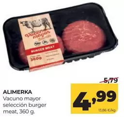 Alimerka - Vacuno Mayor Seleccion Burger Meat