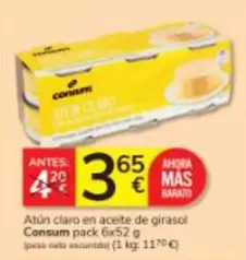 Consum - Atun Claro En Aceite De Girasol Pack 6x