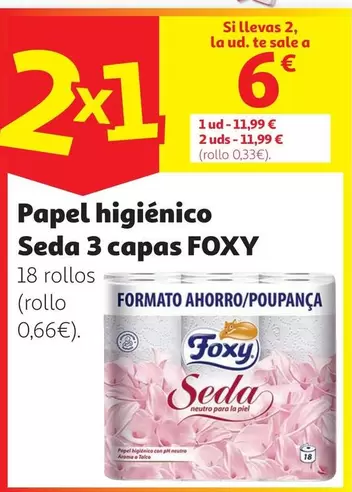 Foxy - Papel Higiénico Seda 3 Capas