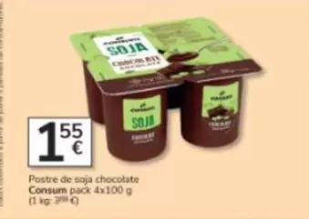 Consum - Postre De Soja Chocolate Pack 4x