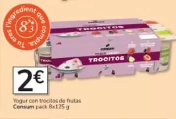 Consum - Yogur Con Trocitos De Frutas Pack 8x125 G