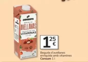 Consum - Beguda D'avellanes Artiquida Amb Vitamines