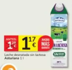 La Asturiana - Leche Desnatada Sin Lactosa