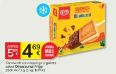Mas - Sandwich Con Toppings Y Galleta Sabor Dinosaurus Frigo