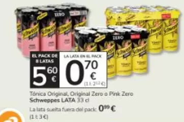 Schweppes - Tónica Original, Original Zero O Pink Zero