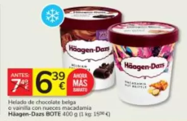 Häagen-Dazs - Helado De Chocolate Beiga O Vainilla Con Rueces Macadamia