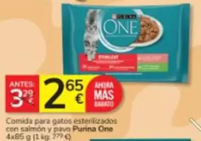 Purina One - Comida Para Gatos Esterilizados Con Salmon Y Plavo