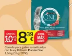 Purina One - Comida Para Gatos Esterilizados Con Buey Bifensis