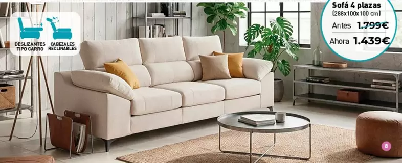 Sofa 4 Plazas