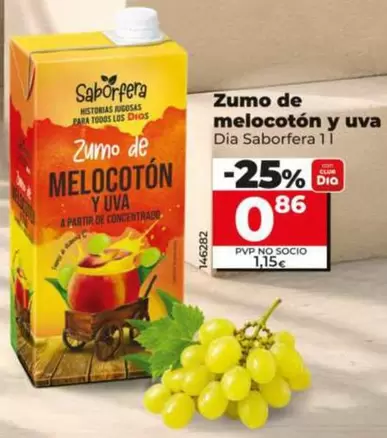 Dia Saborfera - Zumo De Melocoton Y Uva
