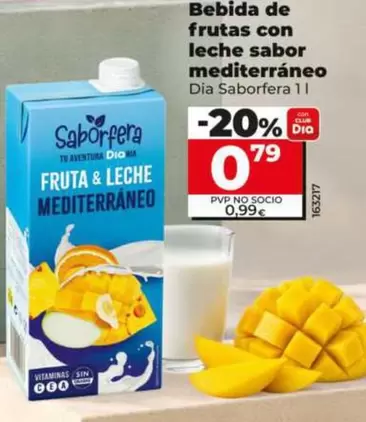 Dia Saborfera - Bebida De Frutas Con Leche Sabor Mediterraneo
