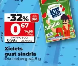Dia Iceberg - Chicles Sabor Sandia