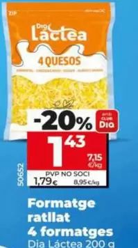 Dia Lactea - Queso Rallado 4 Quesos