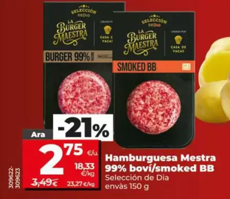 Seleccion De Dia - Hamburguesa Maestra 99% Vacuno