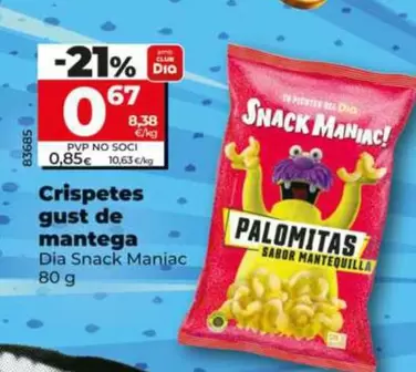 Dia Snack Maniac - Palomitas Sabor Mantequilla