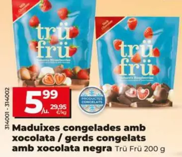 Tru Fru - Fresas Congeladas Con Chocolate/Frambuesas Congeladas Con Chocolate Negro