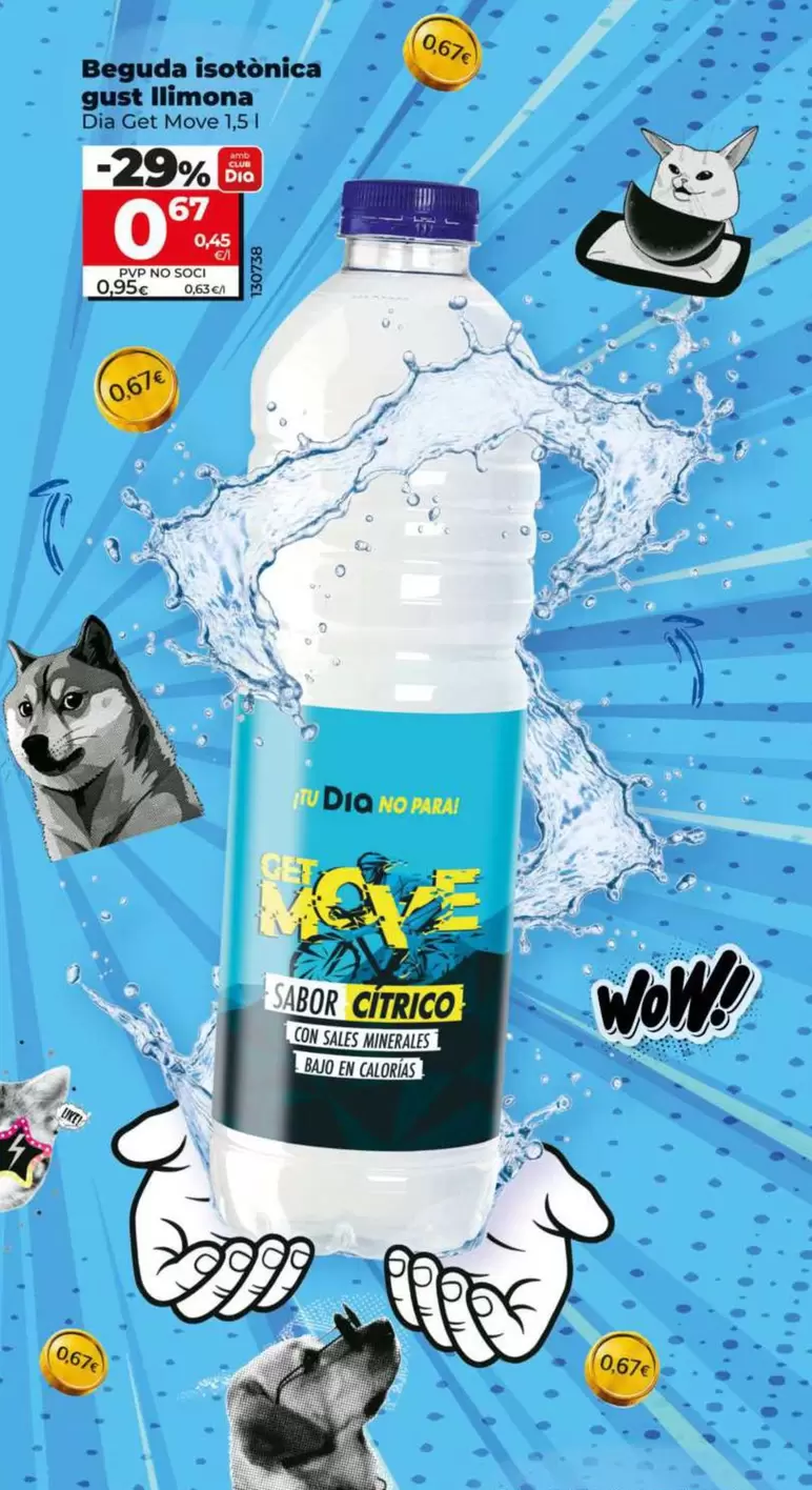 Dia Get Move - Bebida Isotónica Sabor Limon
