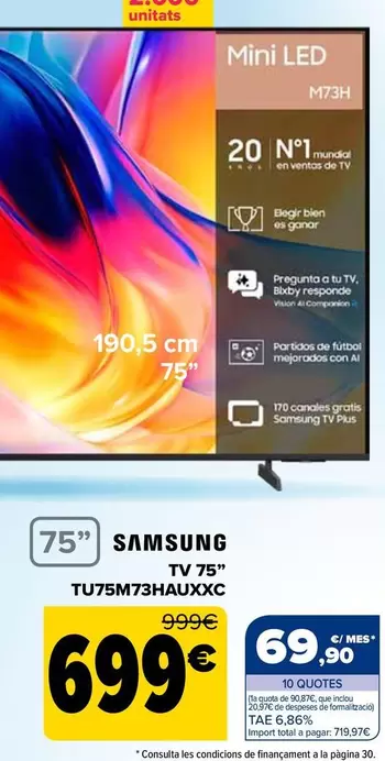 Samsung - Tv 75" TU75M73HAUXXC
