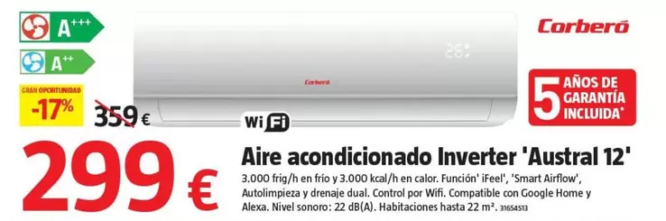 Corberó - Aire Acondicionado Inverter Austral 12