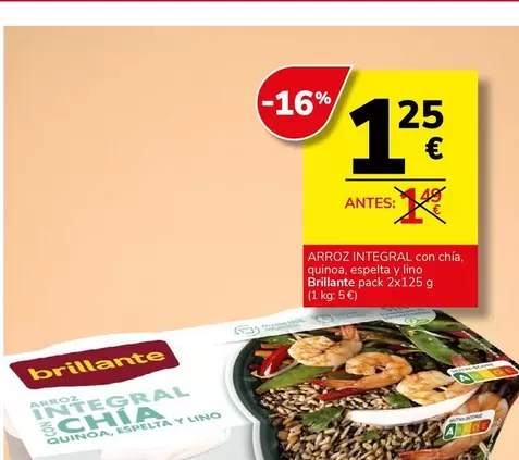 Brillante - Arraoz Integral Con Chia, Quinoa Espelta Y Lino