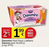 Danone - Maxi Fresa Y Platano Danonino