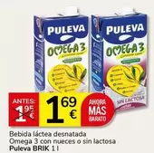 Puleva - Bebida Láctea Desnatada Omega 3 Con Nueces O Sin Lactosa