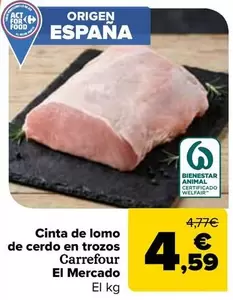 Carrefour - Cinta De Lomo De Cerdo En Trozos El Mercado
