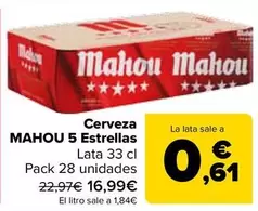 Mahou - Cerveza 5 Estrellas