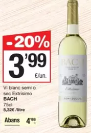 Bach - Vi Blanc Semi O Sec Extrisimo