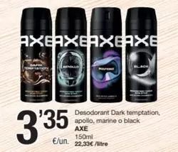 Axe - Desodorant Dark Temptation, Axollo, Marine O Black