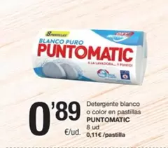 Punto Matic - Detergente Blanco O Color En Pastillas