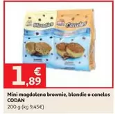 Codan - Mini Magdalena Brownie, Blondie O Canelos