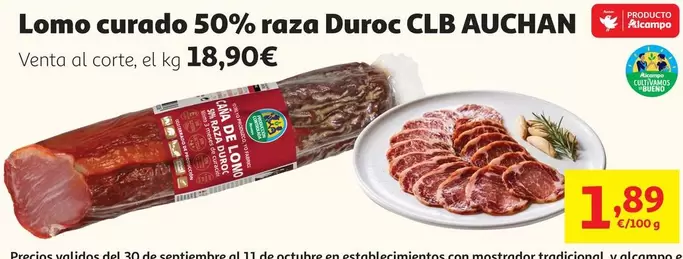 Auchan - Lomo Curado 50% Raza Duroc