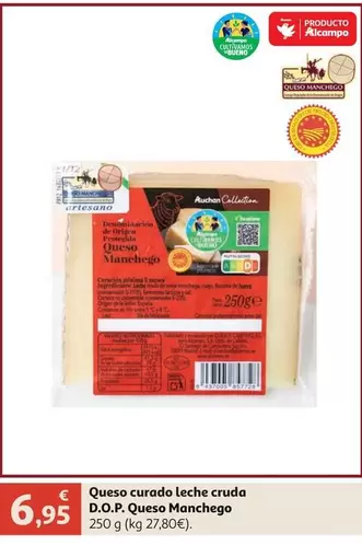 alcampo - Queso Curado Leche Cruda D.o.p. Queso Manchego
