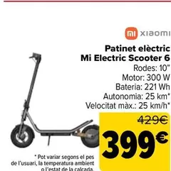 Xiaomi - Patinete Electrico Mi Electric Scooter 6