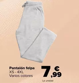 Pantalón Felpa