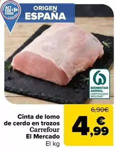 Carrefour - Cinta De Lomo De Cerdo En Trozos El Mercado