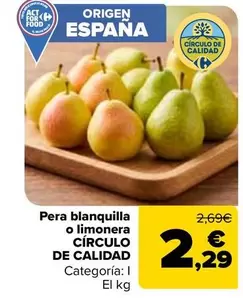 Círculo De Calidad - Pera Blanquilla O Limonera