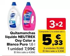 Neutrex - Quitamanchas líquido Oxy Color O Blanco Puro