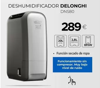 Delonghi - Deshumidificador DNS80